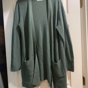Green cardigan